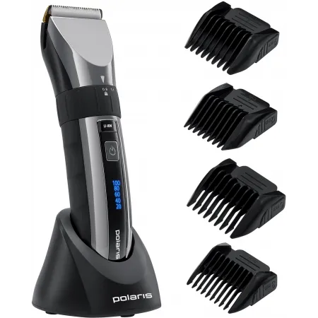 Машинка для стрижки Polaris PHC 3017RC Argan Therapy Pro черный/серебристый (насадок в компл:5шт)