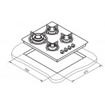 Газовая варочная поверхность Darina T1 BGM 341 11 W белый