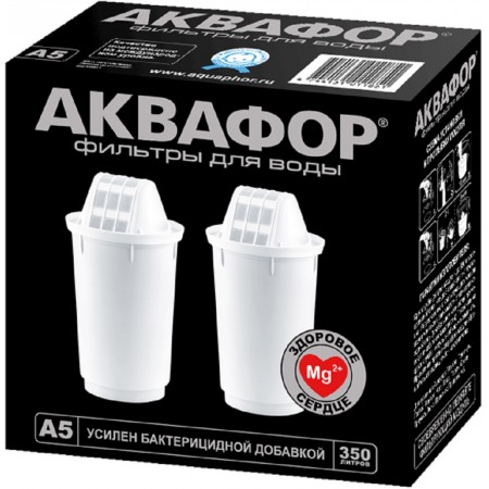 Картридж Аквафор A5 для кувшинов ресурс:350л (упак.:2шт)