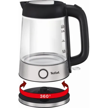 Чайник электрический Tefal Glass Kettle KI750D30 1.7л. 2400Вт серебристый корпус: стекло/металл (8010000020)