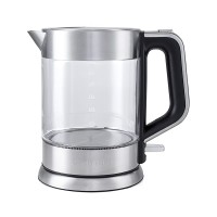 Чайник электрический Kitfort КТ-617 1.5л. 2200Вт серебристый/черный корпус: стекло/металл Чайник электрический Kitfort КТ-617 1.5л. 2200Вт серебристый/черный корпус: стекло/металл