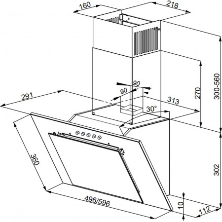 Вытяжка каминная Weissgauff Sigma 60 PB BL черный управление: кнопочное (1 мотор) Вытяжка каминная Weissgauff Sigma 60 PB BL черный управление: кнопочное (1 мотор)