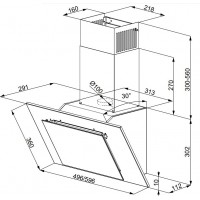 Вытяжка каминная Weissgauff Sigma 60 PB WH белый управление: кнопочное (1 мотор)