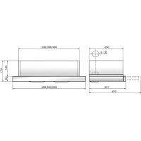 Вытяжка встраиваемая Elikor Интегра Glass 50Н-400-В2Д нержавеющая сталь/стекло бежевое управление: кнопочное (1 мотор)