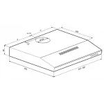 Вытяжка козырьковая Krona Jessica PB 500 slim черный управление: кнопочное (1 мотор)