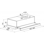 Вытяжка встраиваемая Lex Hubble G 2M 600 IV бежевый управление: кнопочное (2 мотора)