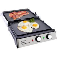 Электрогриль GFGril GF-180 2000Вт серебристый/черный