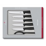 Набор ножей кухон. Victorinox Swiss Classic Paring (6.7113.6G) компл.:6предм. черный подар.коробка