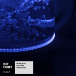 Чайник электрический Kitfort КТ-653-1 1л. 1100Вт голубой корпус: стекло/пластик