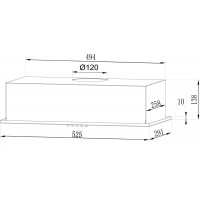 Вытяжка встраиваемая Lex GS Bloc LIGHT 600 белый управление: кнопочное (1 мотор)