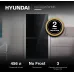 Холодильник Hyundai CM5005F 3-хкамерн. черное стекло инвертер