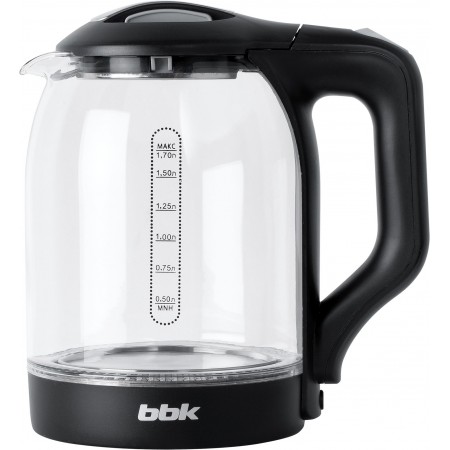 Чайник электрический BBK EK1724G 1.7л. 2200Вт черный корпус: стекло/пластик