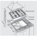 Газовая варочная поверхность Gefest ПВГ 1214-01 К5 нержавеющая сталь