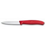 Нож кухонный Victorinox Swiss Classic (6.7601) стальной разделочный для овощей лезв.80мм прямая заточка красный