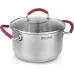 Кастрюля Rondell Sorge RDS-1221 5.1л. d=24см (с крышкой) стальной