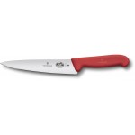Нож кухонный Victorinox Fibrox (5.2001.19) стальной шеф лезв.190мм прямая заточка красный