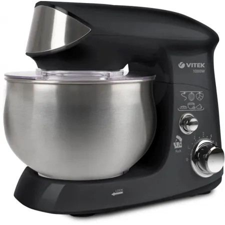 Миксер планетарный Vitek VT-1445 1000Вт черный/серебристый Миксер планетарный Vitek VT-1445 1000Вт черный/серебристый