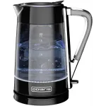 Чайник электрический Polaris PWK 1715 CGL 1.7л. 2200Вт черный корпус: стекло/металл