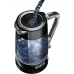 Чайник электрический Polaris PWK 1715 CGL 1.7л. 2200Вт черный корпус: стекло/металл