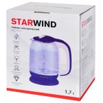 Чайник электрический Starwind SKG1513 1.7л. 2200Вт фиолетовый/розовый корпус: стекло/пластик