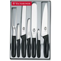 Набор ножей кухон. Victorinox Standart (5.1103.7) компл.:4предм. вилка черный подар.коробка