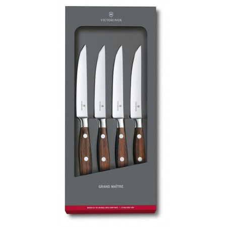Набор ножей кухон. Victorinox Grand Maitre Steak 7.7240.4 (7.7240.4) компл.:4предм. дерево подар.коробка