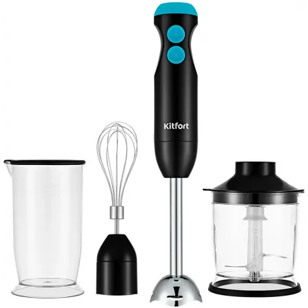 Блендер погружной Kitfort КТ-3041-3 350Вт черный/бирюзовый
