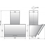 Вытяжка каминная Elikor Рубин Stone S4 60П-700-Э4Д топленое молоко управление: кнопочное (1 мотор)