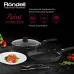 Сковорода ВОК (WOK) Rondell Point RDA-1349 круглая 28см покрытие: TriTitan ручка несъемная (с крышкой) графитовый
