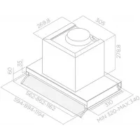 Вытяжка встраиваемая Elica Boxin LX/BL MAT/A/60 черный управление: поворотные переключатели (1 мотор)