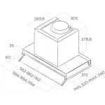 Вытяжка встраиваемая Elica Boxin LX/IX/A/90 нержавеющая сталь управление: поворотные переключатели (1 мотор)