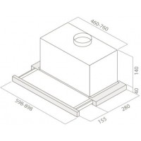 Вытяжка встраиваемая Elica Elite 14 Lux BL/A/60 черный управление: кнопочное (1 мотор)