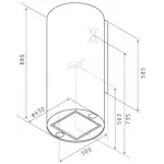 Вытяжка каминная Jet Air Pipe BL/A/43 черный управление: кнопочное (1 мотор)