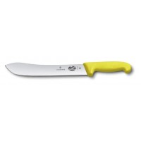 Нож Victorinox Fibrox (5.7408.25) стальной для забоя/разделки лезв.250мм прямая заточка желтый