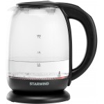 Чайник электрический Starwind SKS4517 1.7л. 2200Вт черный корпус: стекло/пластик