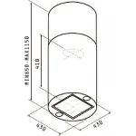 Вытяжка каминная Jet Air Pipe Island BL/A/43 черный управление: кнопочное (1 мотор)
