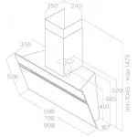 Вытяжка каминная Elica Stripe WH/A/90/LX белый управление: сенсорное (1 мотор)