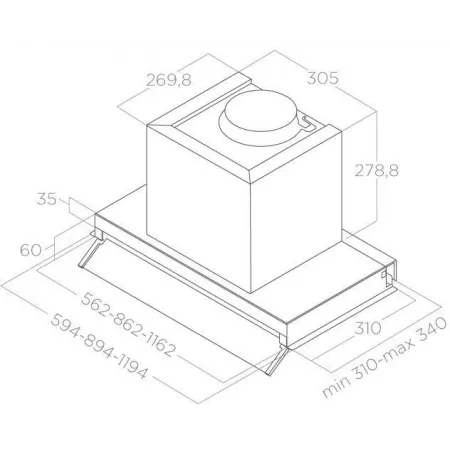 Вытяжка встраиваемая Elica Boxin IX/A/120 серебристый управление: поворотные переключатели (1 мотор)