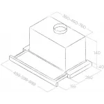 Вытяжка встраиваемая Elica Elite 14 Lux BL/A/50 нержавеющая сталь/черный управление: кнопочное (1 мотор)