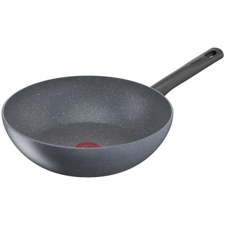 Сковорода ВОК (WOK) Tefal Natural Cook 04211628 круглая 28см покрытие: Mineralia ручка несъемная (без крышки) серый (9100046098)