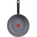 Сковорода ВОК (WOK) Tefal Natural Cook 04211628 круглая 28см покрытие: Mineralia ручка несъемная (без крышки) серый (9100046098)