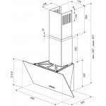 Вытяжка каминная Krona Jina 500 PB черный управление: кнопочное (1 мотор)