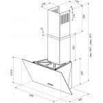 Вытяжка каминная Krona Jina 600 PB черный управление: кнопочное (1 мотор)