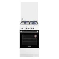 Плита Газовая Weissgauff WGS G4G02 WS белый (стеклянная крышка) реш.сталь