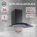 Вытяжка каминная MBS Ruta 150 Glass Black черный стекло управление: кнопочное (1 мотор)