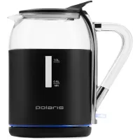 Чайник электрический Polaris PWK 1563CGL 1.5л. 2200Вт черный/прозрачный корпус: стекло/пластик