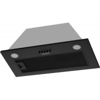 Вытяжка встраиваемая Weissgauff Leaf 600 PB Full Black Enamel черный управление: кнопочное (1 мотор)