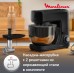 Кухонная машина Moulinex QA151810 планетар.вращ. 800Вт черный/серебристый