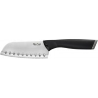 Нож кухонный Tefal K2213604 (2100121739) стальной сантоку лезв.120мм прямая заточка серебристый/черный пласт.коробка