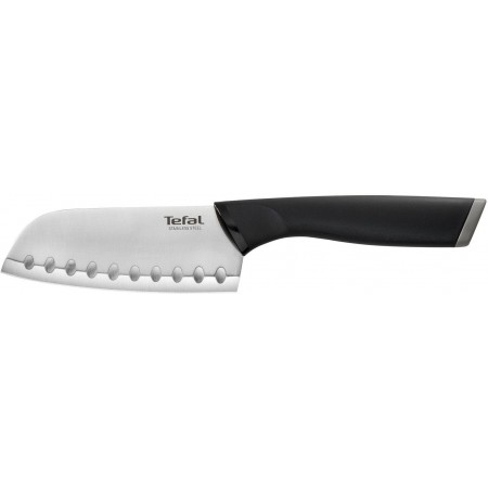 Нож кухонный Tefal K2213604 (2100121739) стальной сантоку лезв.120мм прямая заточка серебристый/черный пласт.коробка